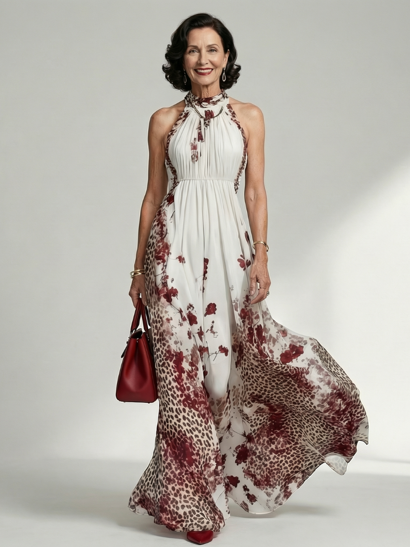 Ivy | Pleated White Maxi Dress