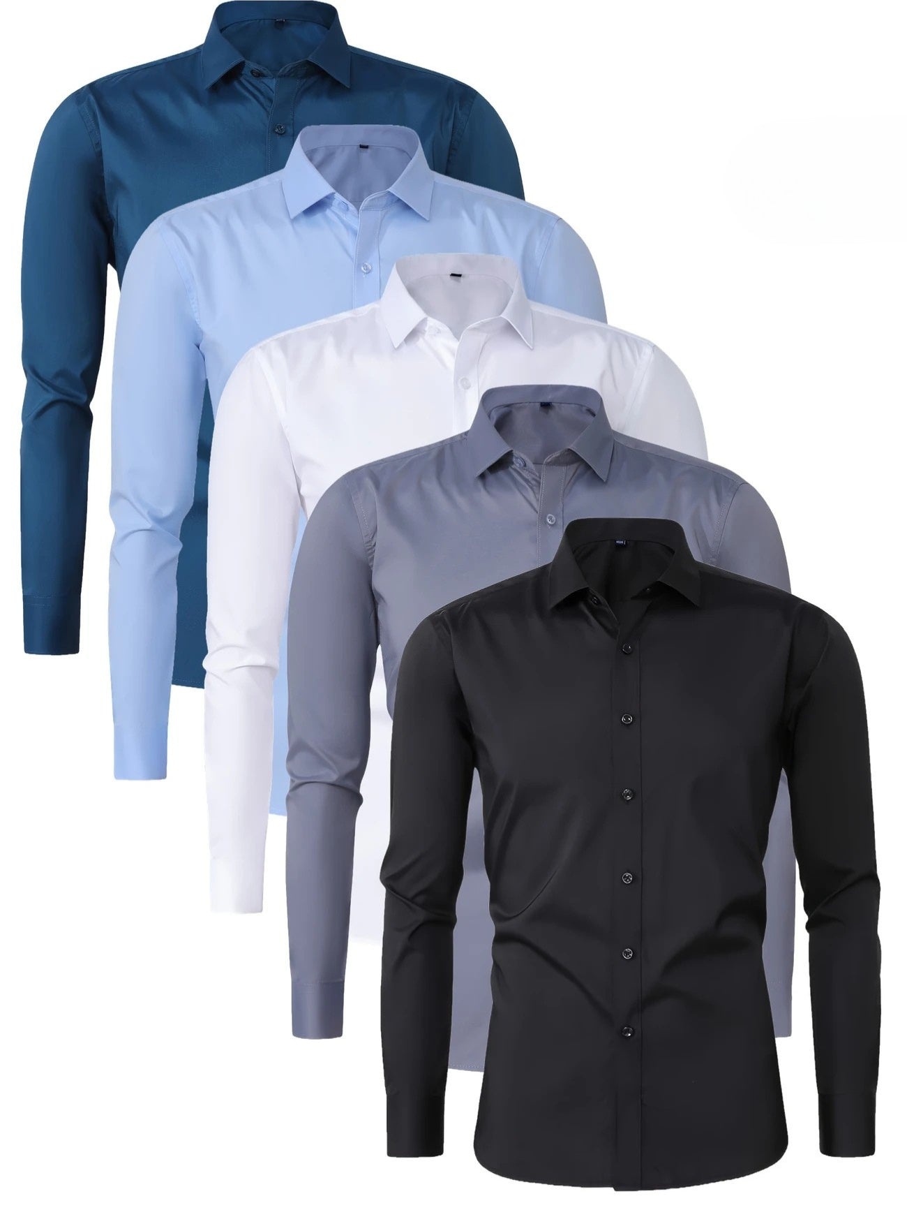 Hunter | Elegant Long Sleeve Button-Up Shirt