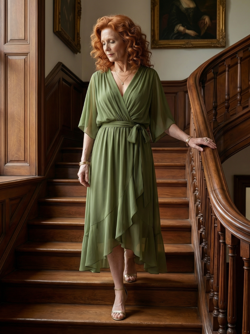 Erica | Light Drape Midi Dress