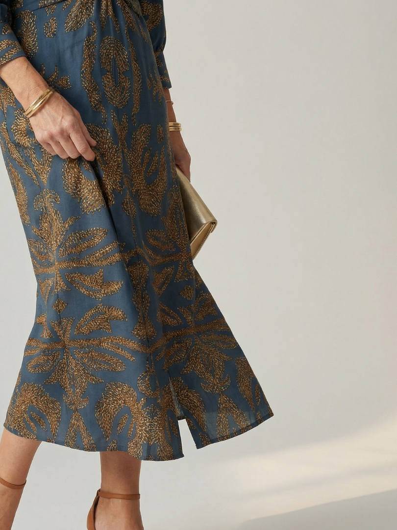 Luna | Natural Wrap Midi Dress