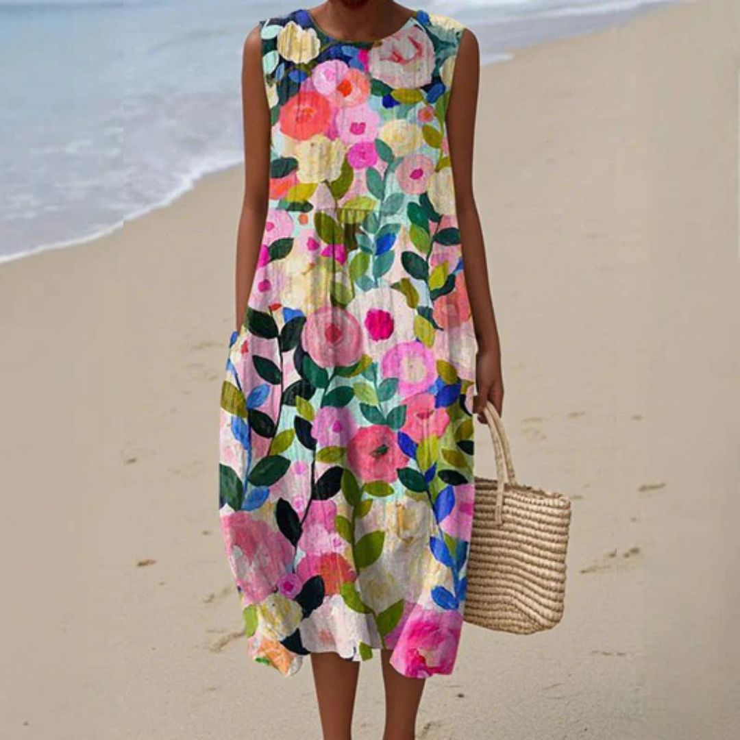 Ava | Floral Midi Dress