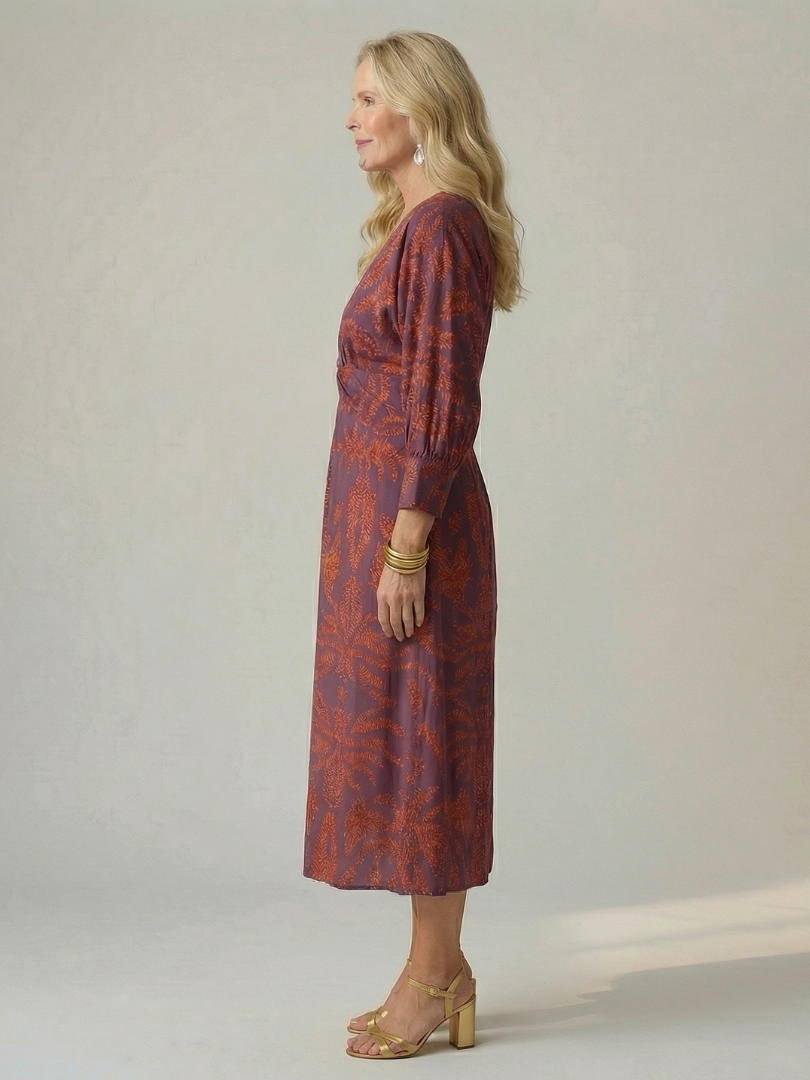 Luna | Natural Wrap Midi Dress