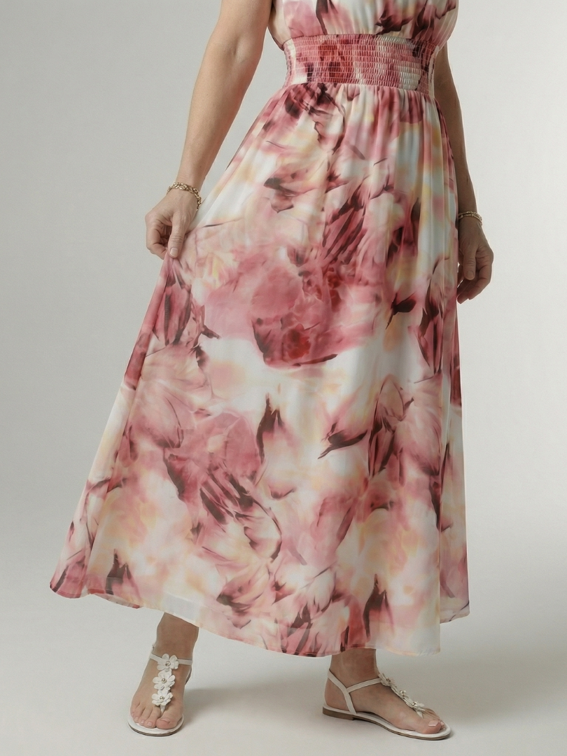 Sylvia | Gathered Halter Midi Dress