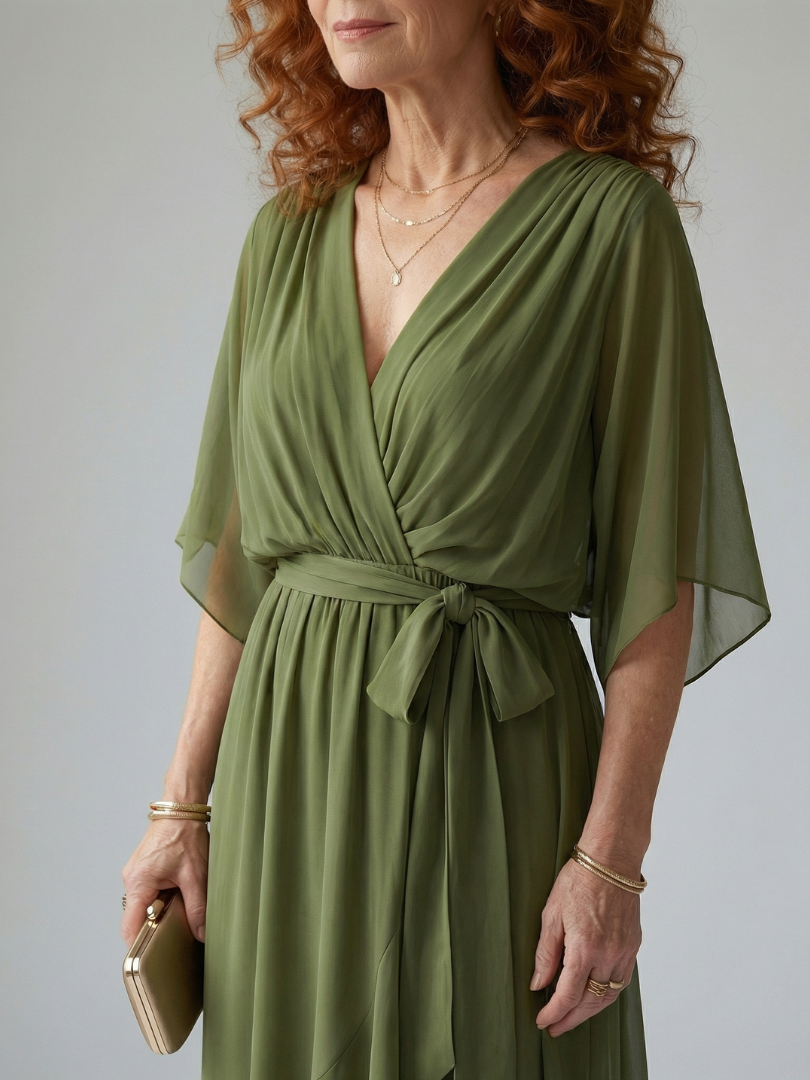 Erica | Light Drape Midi Dress