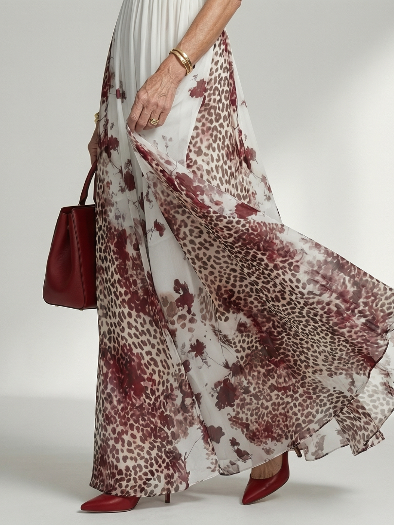 Ivy | Pleated White Maxi Dress