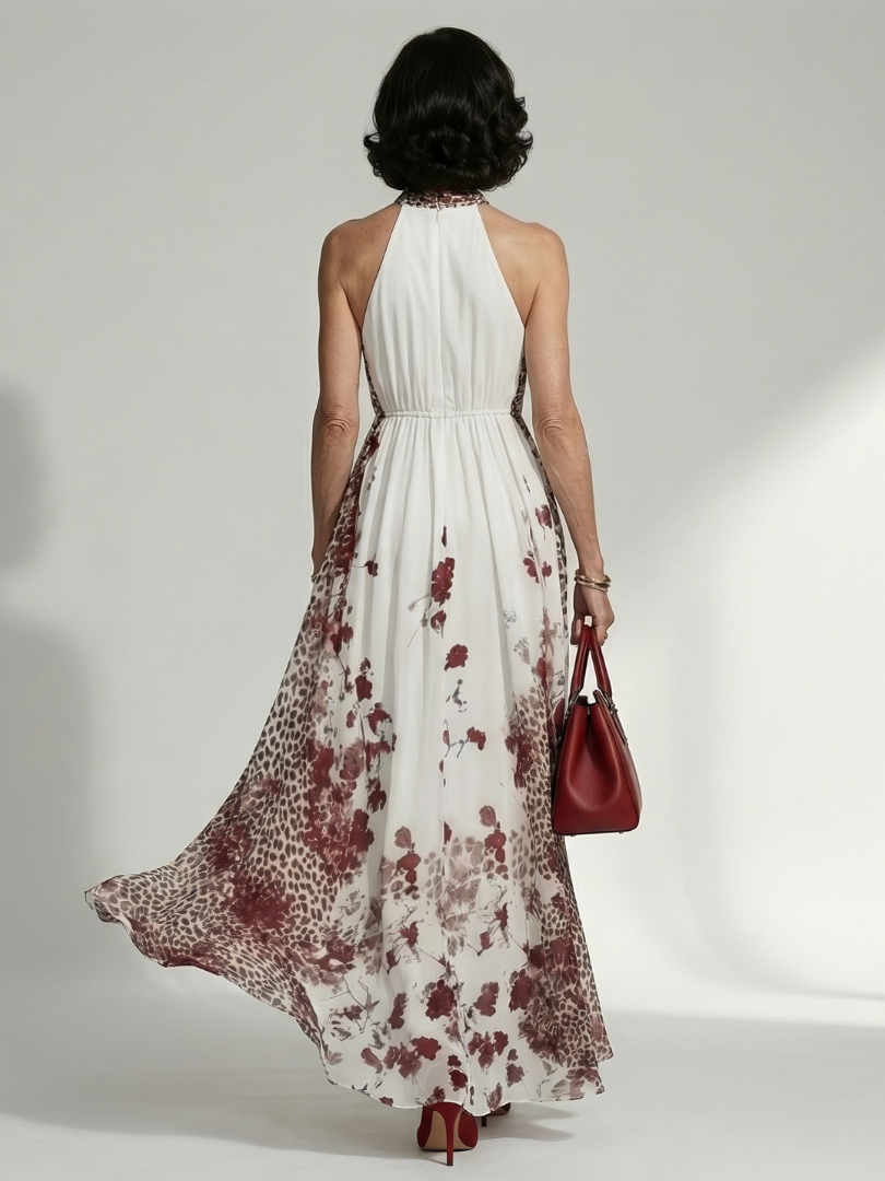 Ivy | Pleated White Maxi Dress