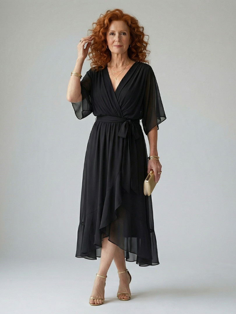 Erica | Light Drape Midi Dress