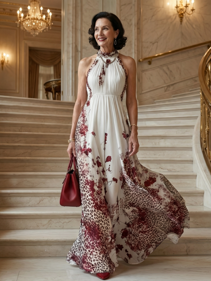 Ivy | Pleated White Maxi Dress