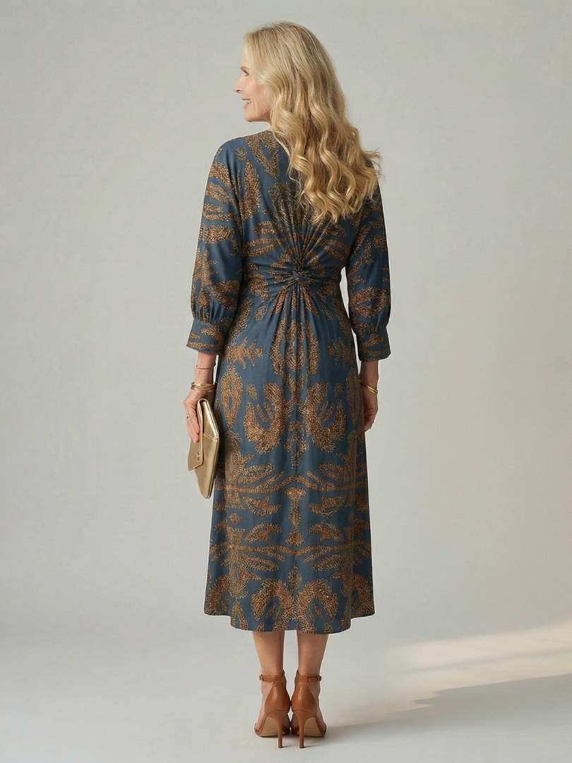 Luna | Natural Wrap Midi Dress