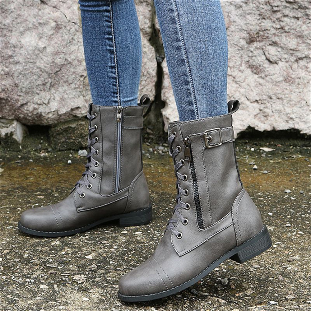 Dana | Toe Side Zipper Orthopedic Boots