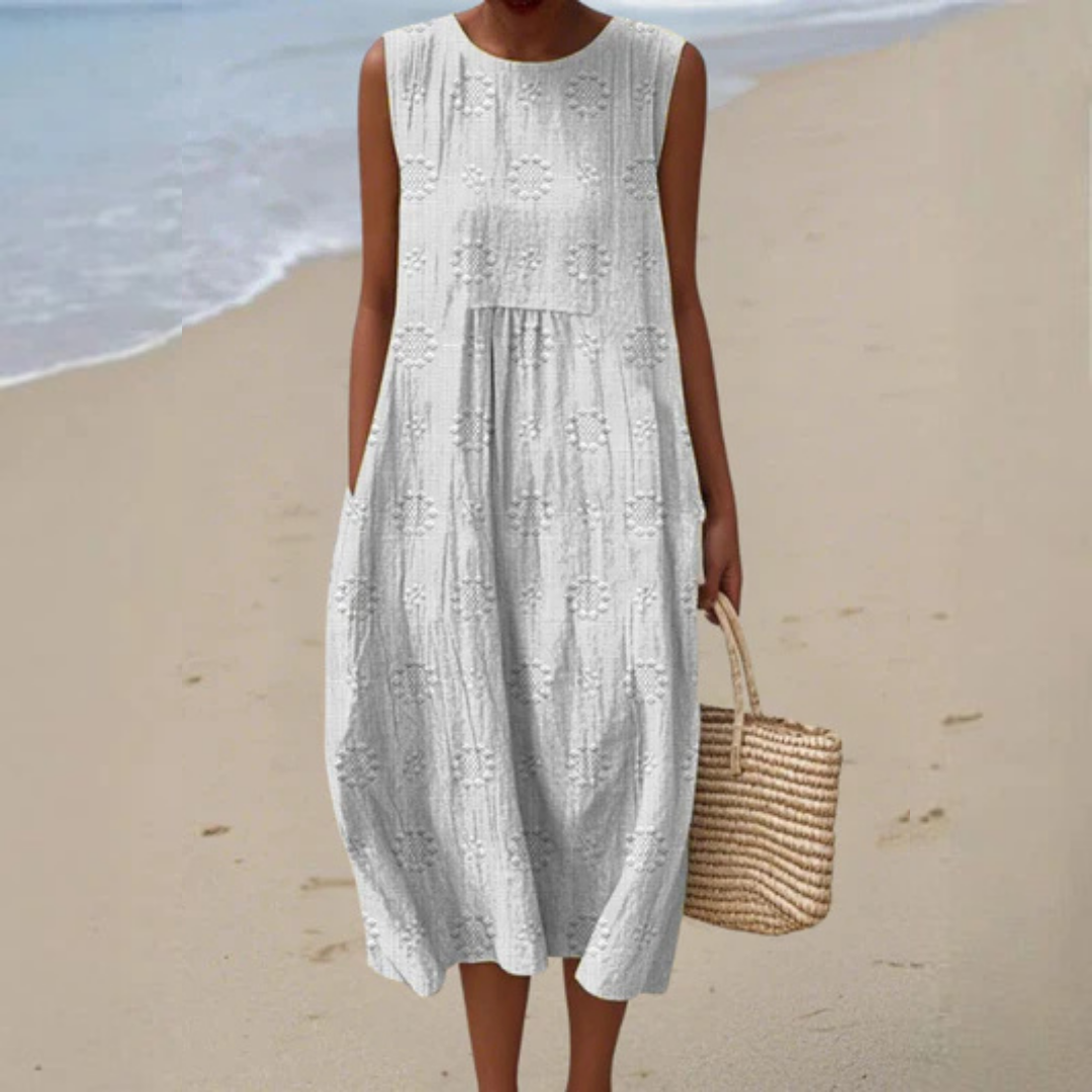 Rose | Embroidered Midi Dress